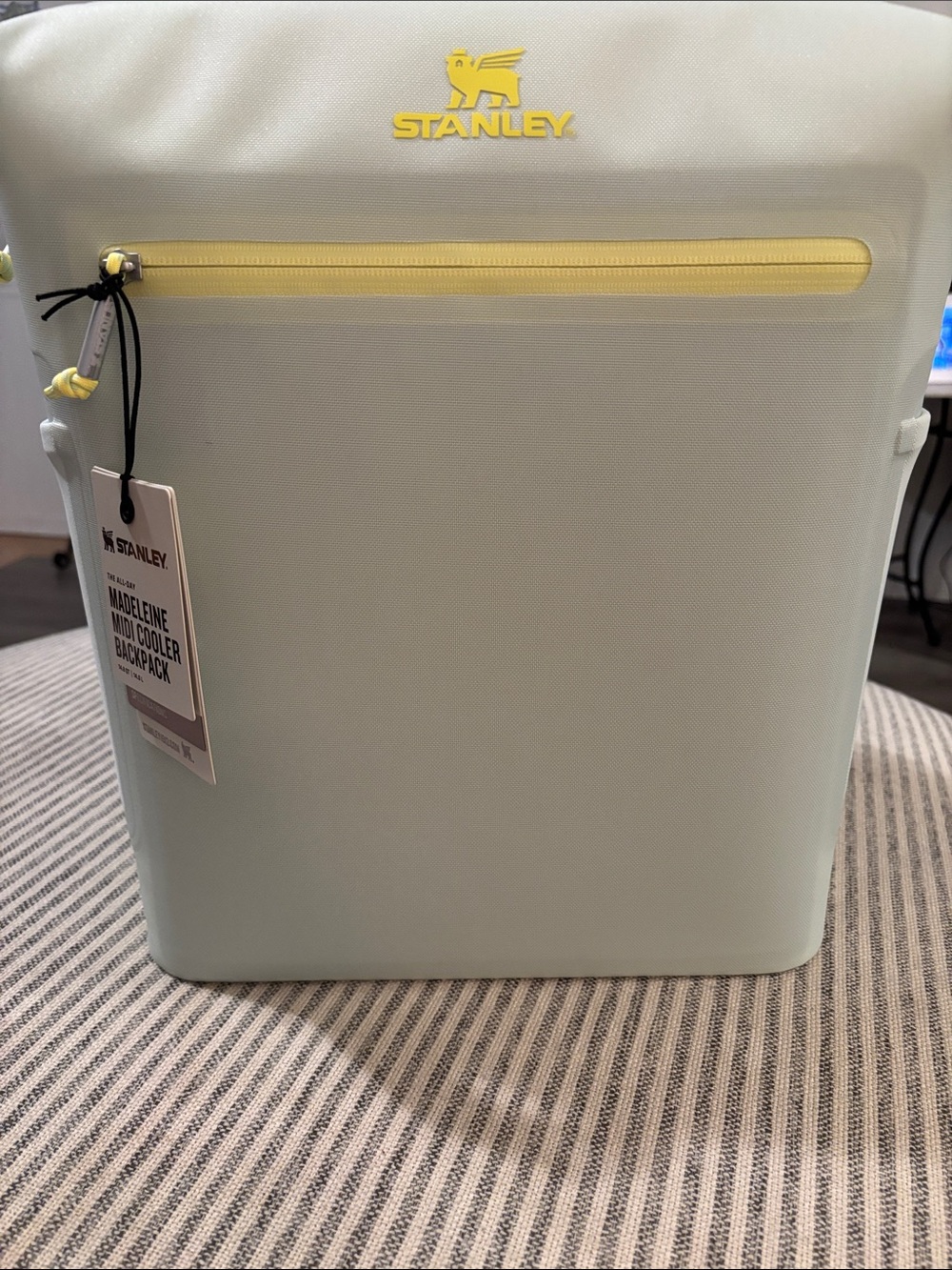 Stanley Mini Cooler Backpack in Mint with Yellow Trim